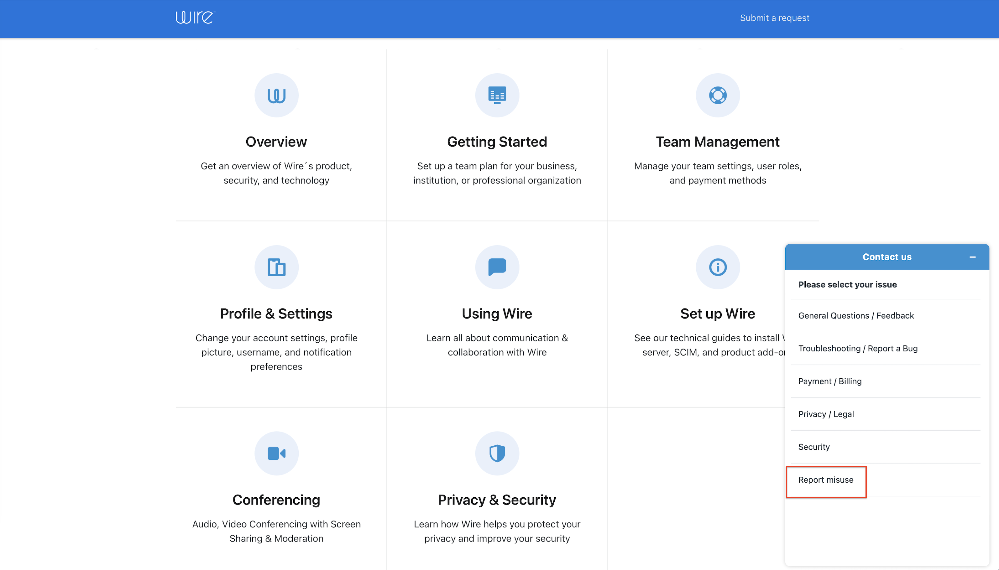 How does Wire handle reports of misuse? – Wire – Support
